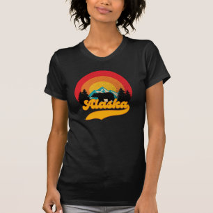 Camiseta Retro Sunset Alaska Juneau Bear Mountain Wild AK