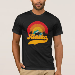Camiseta Retro Sunset Alaska Juneau Moose 0Mounts