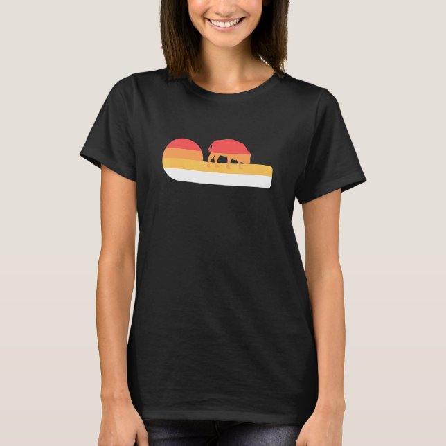 Camiseta Retro Sunset American Bison (Frente)