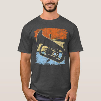 Camiseta Retro Sunset Baritone Marching Bandmaster Musician