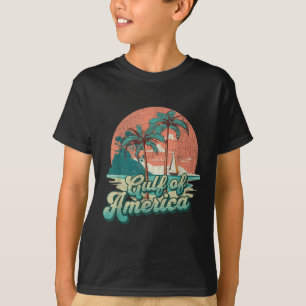 Camiseta Retro Sunset Beach Vibes - Golfo Dos Eua, América