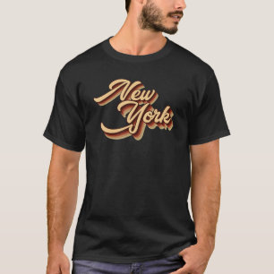 Camiseta Retro Sunset Estado De Nova Iorque Para Mulheres C