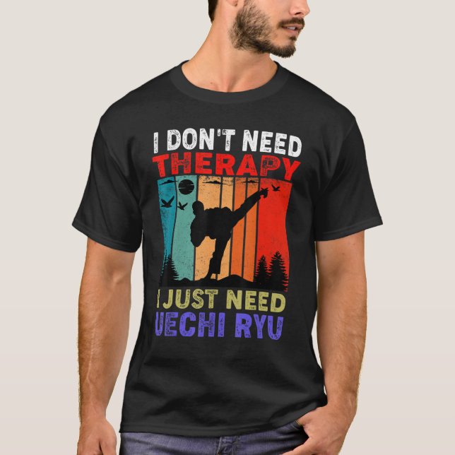 Camiseta Retro Sunset Eu não preciso de terapia Eu só preci (Frente)