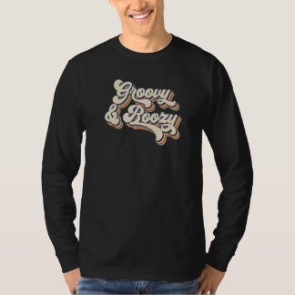 Camiseta Retro Sunset Groovy & Boozy Bachelorette Party Bri