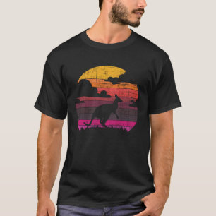Camiseta Retro Sunset Kangaroo Zookeeper 60s Safari Animal
