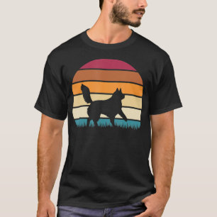 Camiseta Retro Sunset Kitten Feliz Pet Asiático Sem Pentead