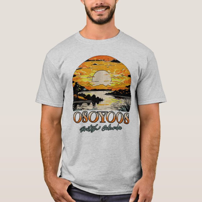 Camiseta Retro Sunset Osoyoos British Columbia (Frente)