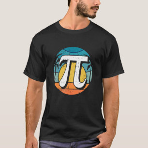 Camiseta Retro Sunset Pi Day Legal Matemática Símbolos Estu