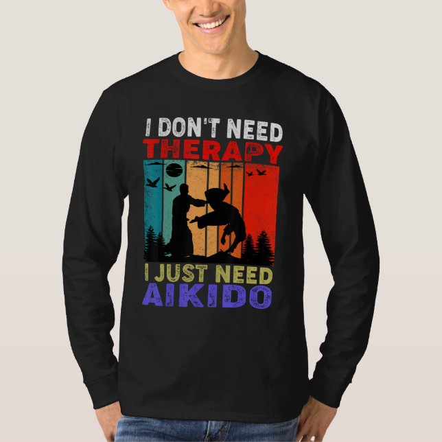 Camiseta Retro Sunset Slogan I Don't Need Therapy I Just Ne (Frente)