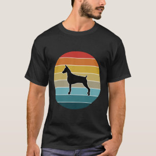Camiseta Retro Sunset Style Doberman Vintage Lover Doberman