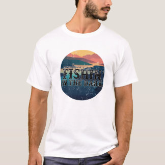 Camiseta Retro Sunset Você E Eu Vamos Pescar Nas Escuras