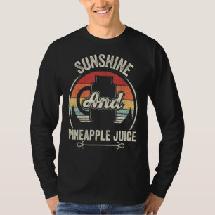 Camiseta Retro Sunshine E Ananás Verão Mulheres Judas