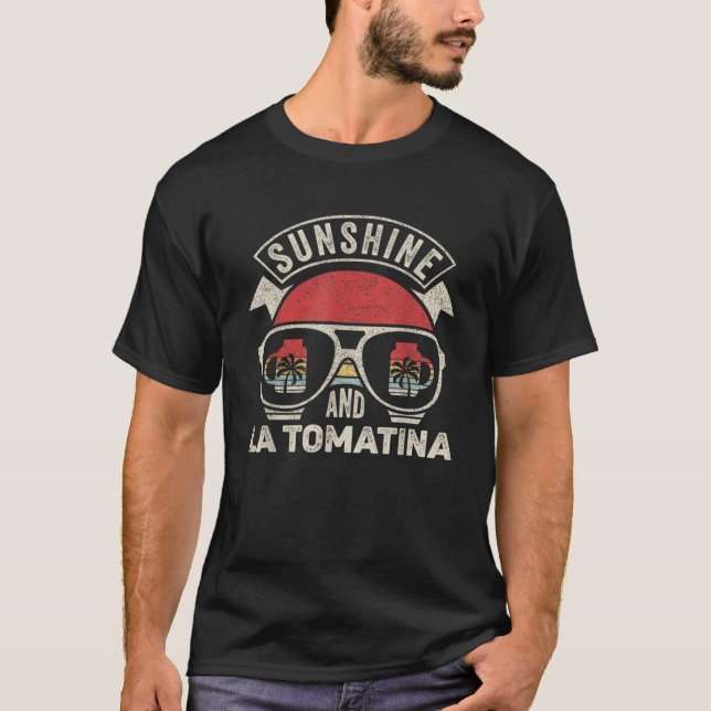 Camiseta Retro Sunshine E La Tomatina Summer Men Mulheres J (Frente)