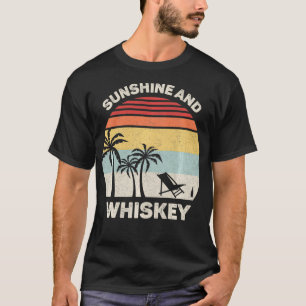Camiseta Retro Sunshine e Whiskey Beach Funny Summer Vin