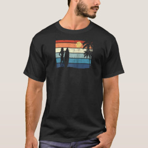 Camiseta Retro Surfboard Surf Água Esporte Surfer Sunset Su