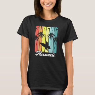 Camiseta Retro Surfing Havaí Island Surfer Girl P