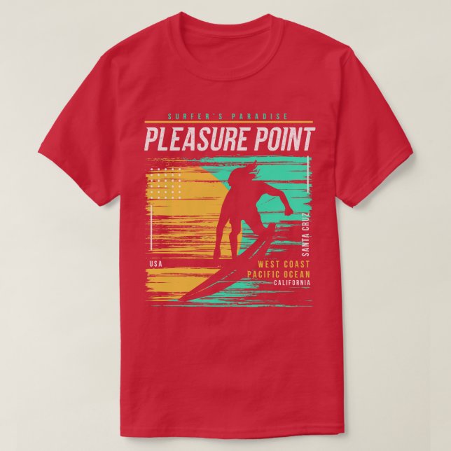 Camiseta Retro Surfing Point California Vintage Su (Frente do Design)
