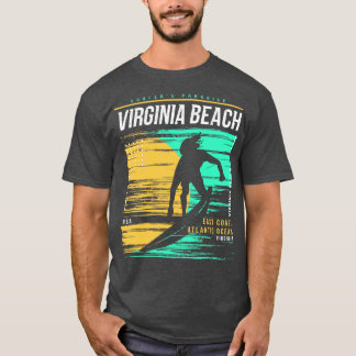 Camiseta Retro Surfing Virginia Beach Virginia Surf Vintage