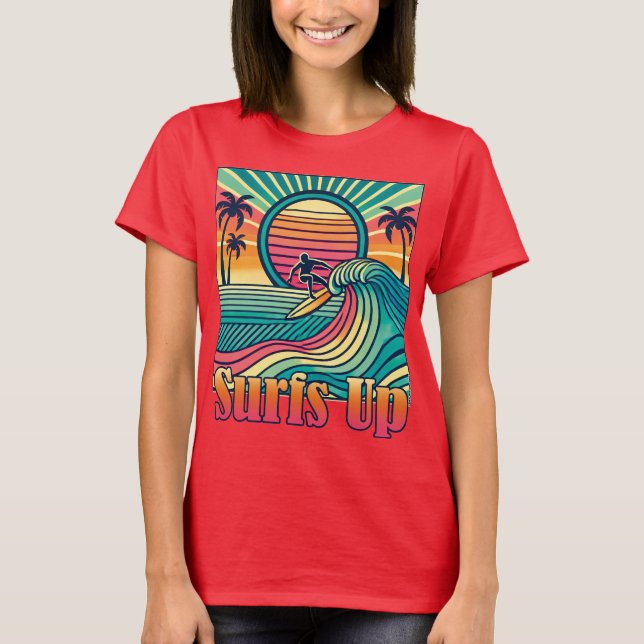 Camiseta Retro Surfs Up T-Shirt (Frente)
