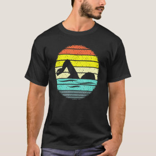 Camiseta Retro Swimmer Silhouter Nadação Água Esporte Athl