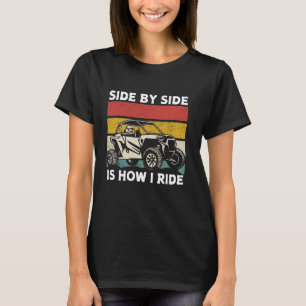 Camiseta Retro SxS Design Para Homens SxS UTV Lado A Lado