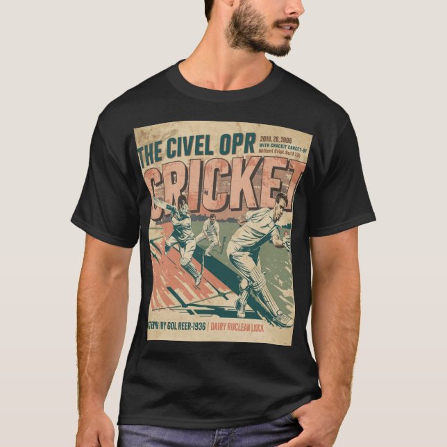 Camiseta Retro T20 Cricket Fever (Frente)