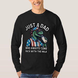 Camiseta Retro T-rex Dinossaur Apenas Um Pai Que Sempre Vei