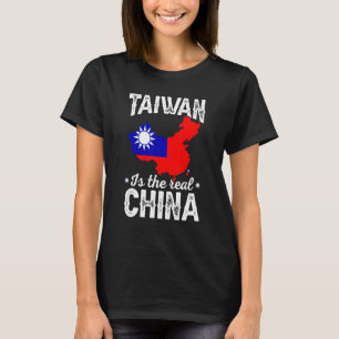 Camiseta Retro Taiwan Flag China Mapeia Taiwan O Real Chi