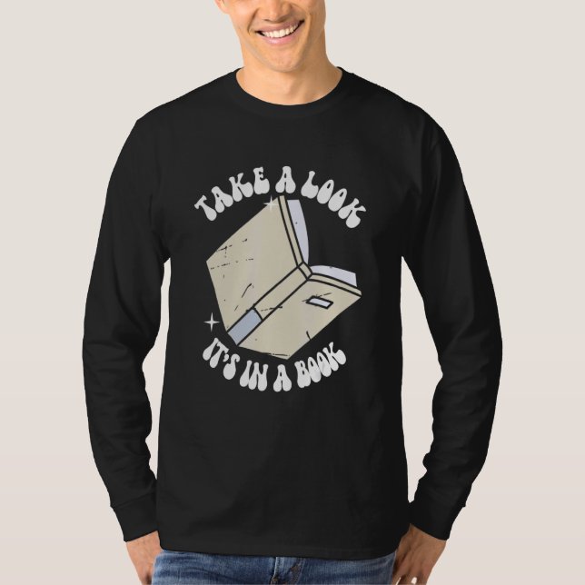 Camiseta Retro Take A Look It's In A Book Reading   (Frente)