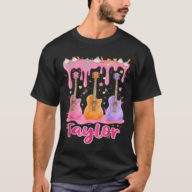 Camiseta Retro Taylor Ice Cream Dripng Groovy 80's Women Me (Frente)