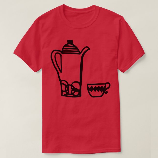 Camiseta Retro Tea Kettle (Frente do Design)