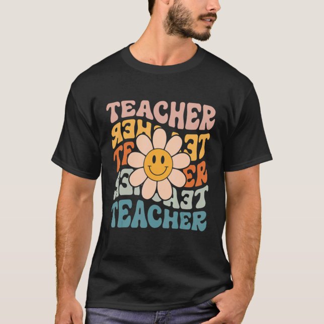 Camiseta Retro Teacher Colorful Elementary School Teacher (Frente)