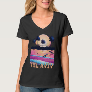 Camiseta Retro Tel Aviv Israel Lembrança Surfe