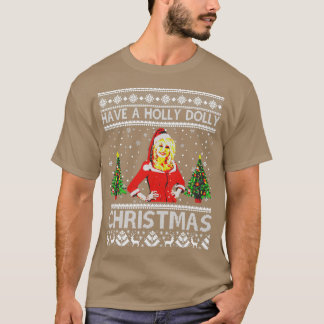 Camiseta Retro tem um amor de Natal Holly Dolly Parton Mus