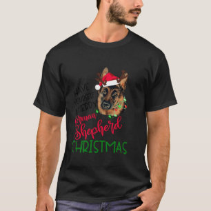 Camiseta Retro Tenha Sua Feliz German shepherd Christma