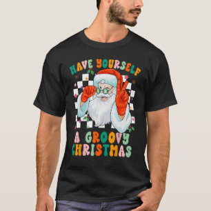 Camiseta Retro Tenha Um Papai noel De Feliz Natal