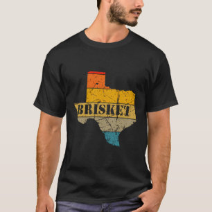 Camiseta Retro Texas Churrasco Brisket Funny Barbecue (dist