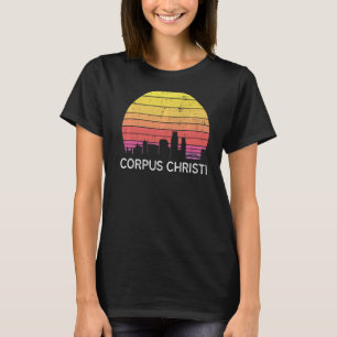 Camiseta Retro Texas Corpus Christi Skyline Vintage Urban B