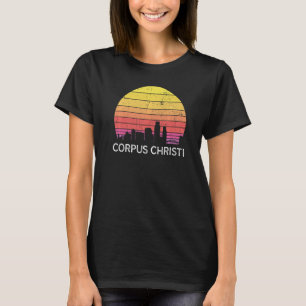 Camiseta Retro Texas Corpus Christi Skyline Vintage Urban B