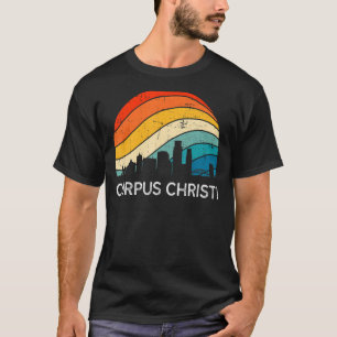 Camiseta Retro Texas Corpus Christi Skyline Vintage Urban S