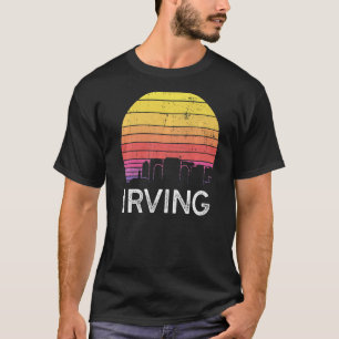Camiseta Retro Texas Irving Skyline Vintage Urban Building
