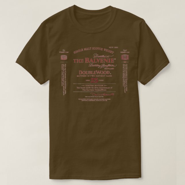 Camiseta Retro The BalvenieScotch Malt Finest 25 anos (Frente do Design)