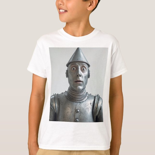 Camiseta Retro Tin Man Steampunk Armor (Frente)