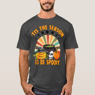 Camiseta Retro Tis The Season To Be Spooky Moonphase Witch 