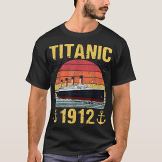 Camiseta Retro Titanic 1912 Navio de Cruzeiro Navio de Vint