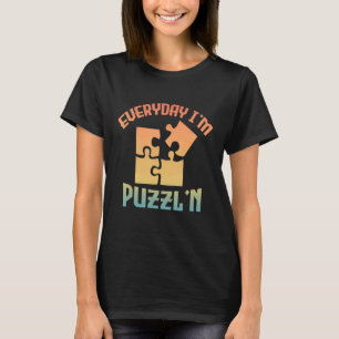 Camiseta Retro todos os dias, sou o Quebra-cabeça Puzzl'n J