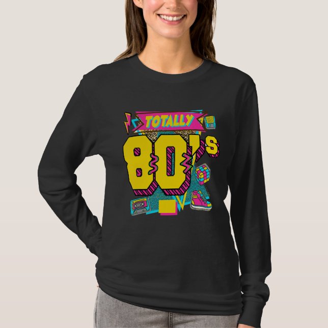 Camiseta Retro Totalmente Neon dos anos 80 (Frente)