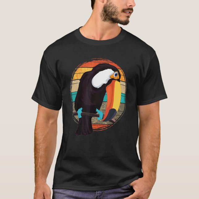 Camiseta Retro Toucan RainForest Animal Toucan Toucan (Frente)