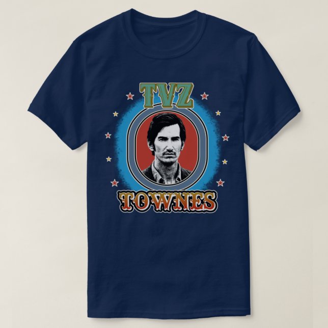 Camiseta Retro Tour Style Townes Van Zandt (Frente do Design)