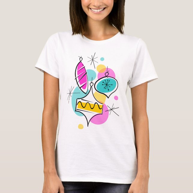 Camiseta Retro Tree Baubles Group (Frente)